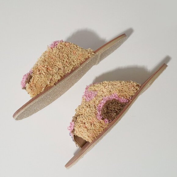 NWOT Free People Yuma woven "shag" peep toe sandal mules, 41 - Picture 13 of 16